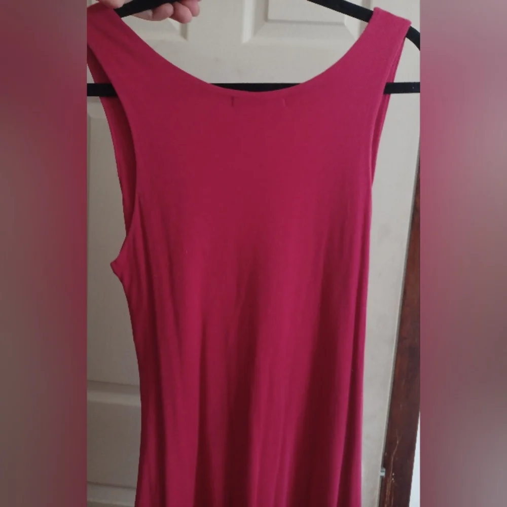Anthropologie Dress Jersey Knit Top Knot Waist hot pink Velvet Graham Spencer S - Picture 4 of 6